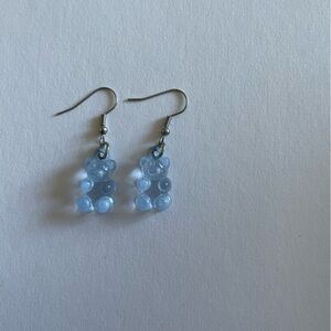 Blue gummy bear earrings